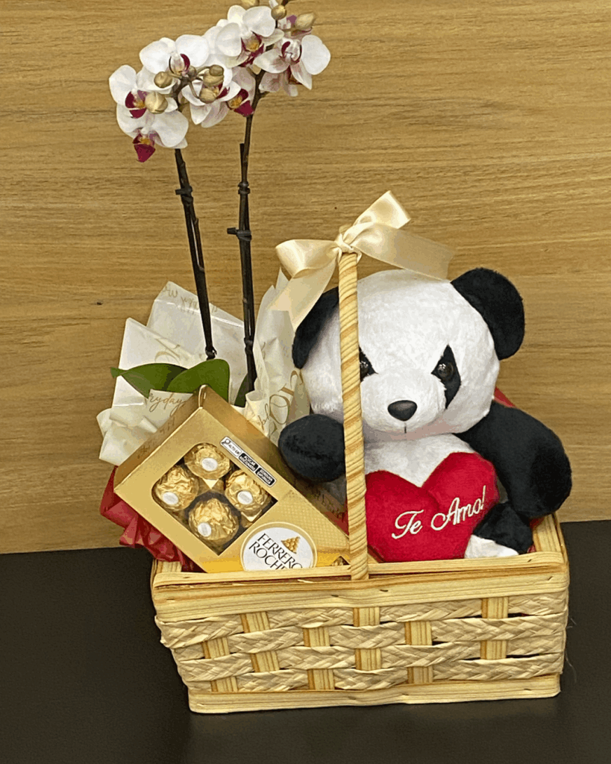 Presente Café da Manhã, Ursinho, Chocolate, Flores, BH Belo Horizonte 